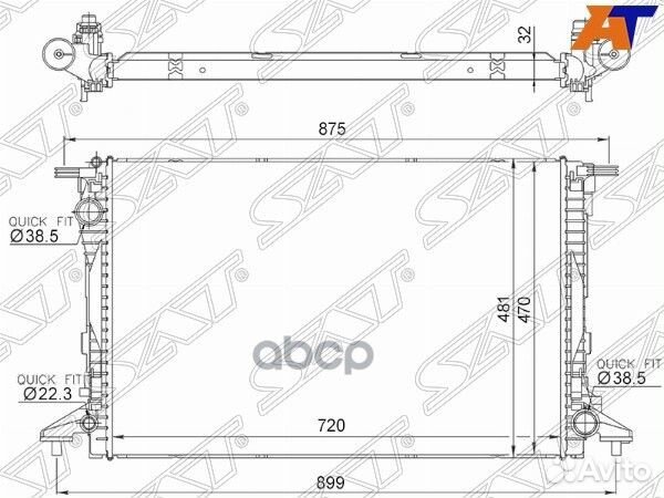 Радиатор Audi A4 15- / A5 16- / A8 17- / Q5 16