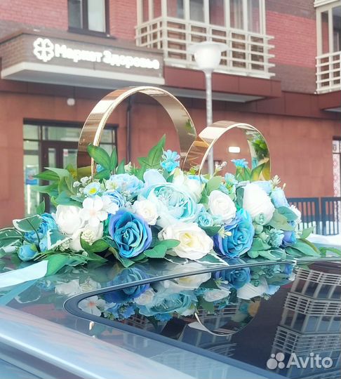 Украшение машины на свадьбу