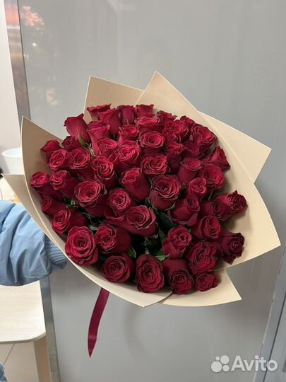 Роза стойкая премиум красная 101 букет