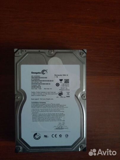 Не рабочий жёсткий диск 1tb