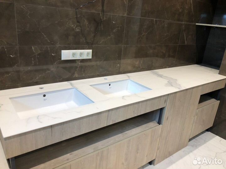 Столешница Остров из керамогранита Изготовление