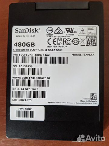 MLC SSD Sandisk cloudspeed eco gen II 480gb