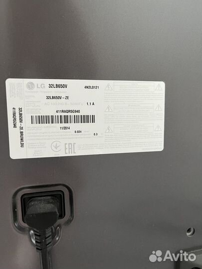 Телевизор LG 32 (модель 32LB650V-ZE)