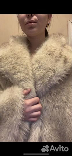Искусственная шуба белая