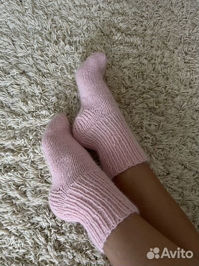 Носки ручной вязки шерстяные