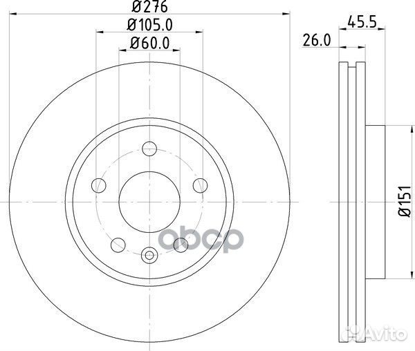 Диск тормозной перед ND6024K nisshinbo