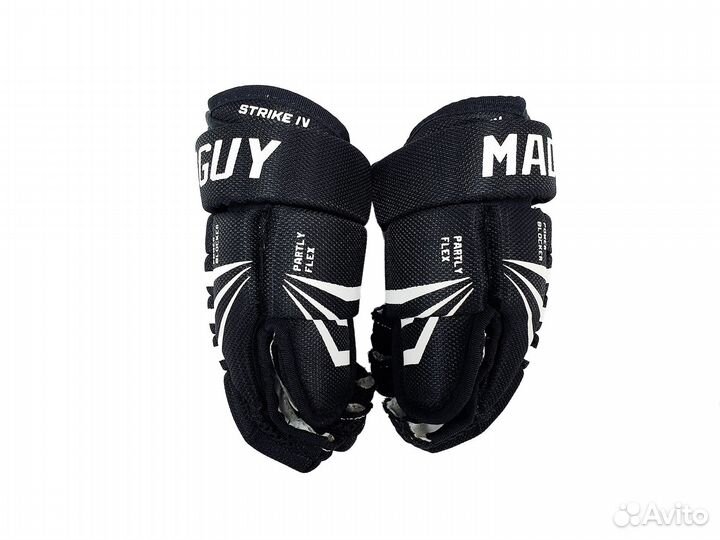 Перчатки (краги) хоккейные MAD GUY Strike IV р-р 8