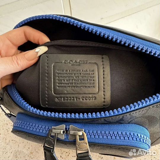 Поясная сумка coach унисекс натуральная кожа