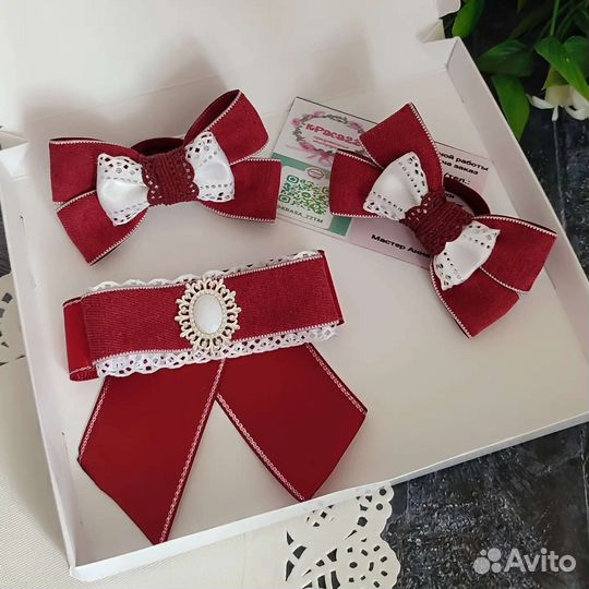 Комплекты и бантики для школы. Ручная работа