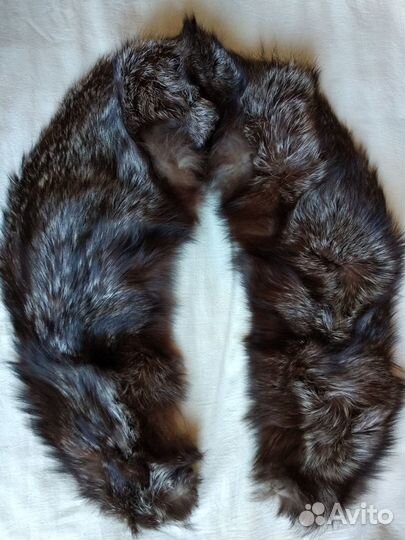 Воротник меховой из чернобурки