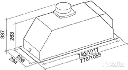 Вытяжка falmec gruppo incasso 105 IX (800) ECP cgiw05.E5P2#zzzi491F