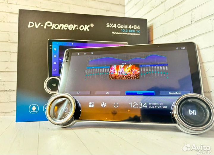Магнитола android 2din Pioneer 4/64 c крутилкой