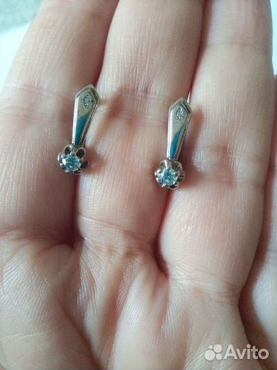 Серьги серебро