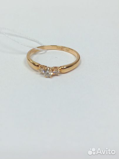 Золотое кольцо с бриллиантами размер 17 585*