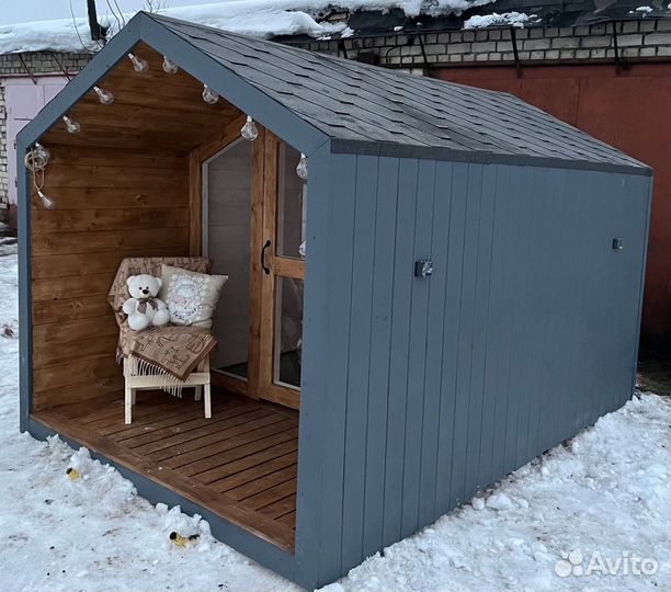 Детский домик в стиле барнхаус,уличный