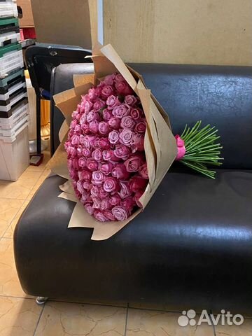 101роза 60см малиновый букет роз