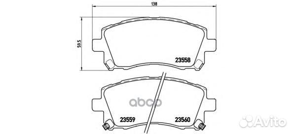 Колодки тормозные дисковые перед P78010 Brembo