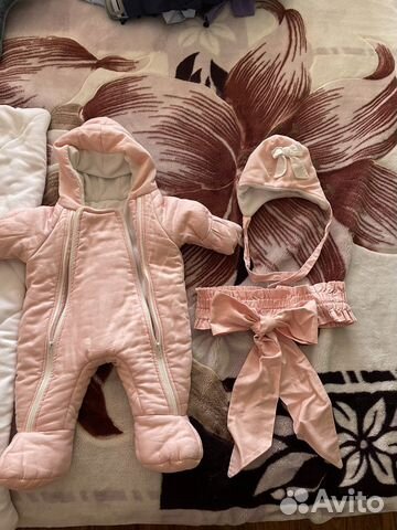 Теплый конверт на выписку для девочки