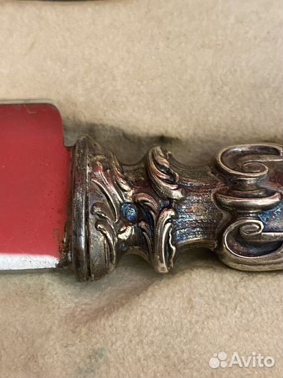 Антикварный серебряный набор для сервировки мяса