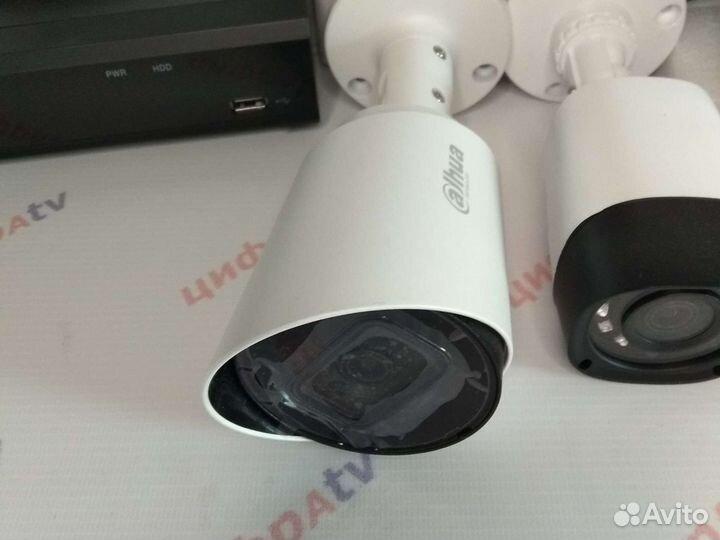 Видеонаблюдение 10 камер Dahua с микрофоном