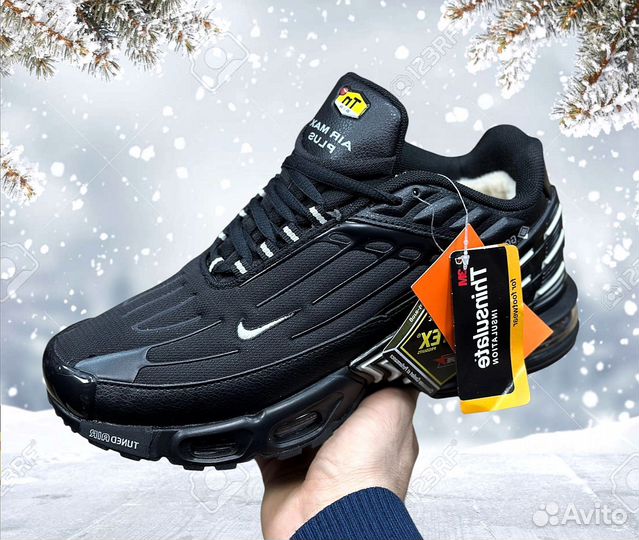 Кроссовки nike AIR MAX plus зимние на меху