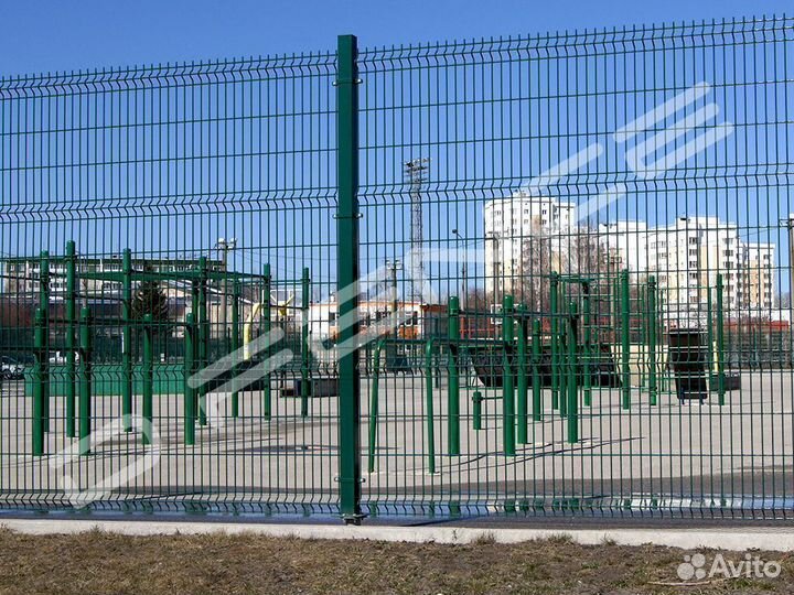 Крепеж для забора 3Д сетки(скоба 40*35+саморез),Zn