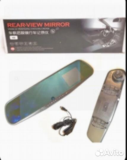 Видеорегистратор-зеркало rear-view mirror, черный