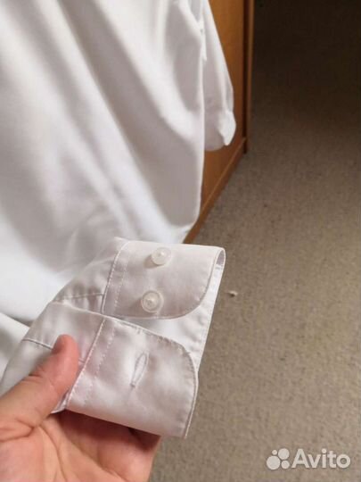 Рубашка белая школьная, рост 146