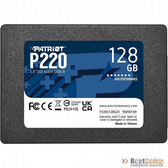 Жесткий диск SSD 128GB Patriot P220 P220S128G25