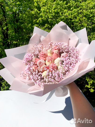 Клубника в шоколаде, Букеты из клубники