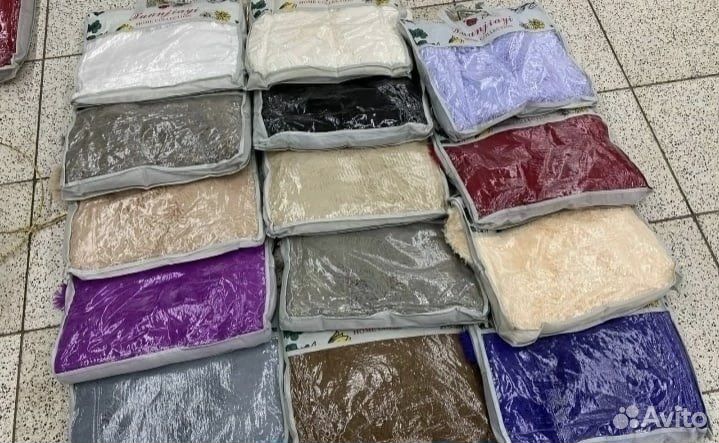 Плед пушистый травка