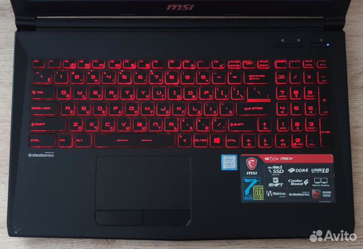 Игровой MSI\i7-7700HQ/SSD+HDD/GTX 1050TI-4g\OZU 10