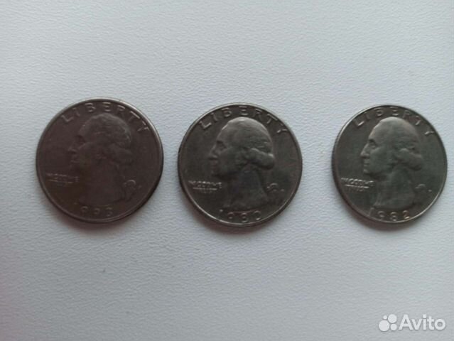 Монеты двадцать пять центов