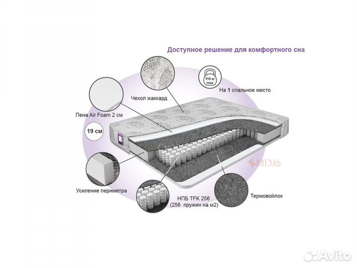 Матрас с независимыми пружинами