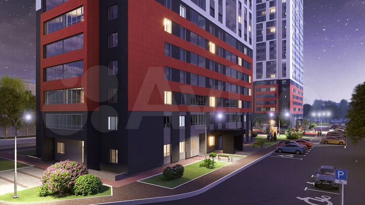 2-к. квартира, 55,6 м², 22/26 эт.