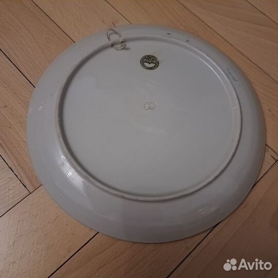 Настенная тарелка. Гжель. СССР