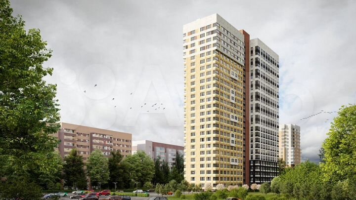 2-к. квартира, 55,4 м², 17/25 эт.