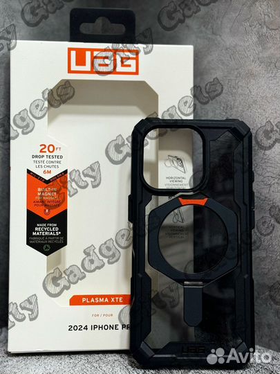 Чехол Uag Plasma iPhone 16 Pro Black Orange