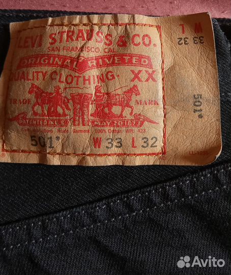 Джинсы Levis 501 W33 L32 Made in Mexico