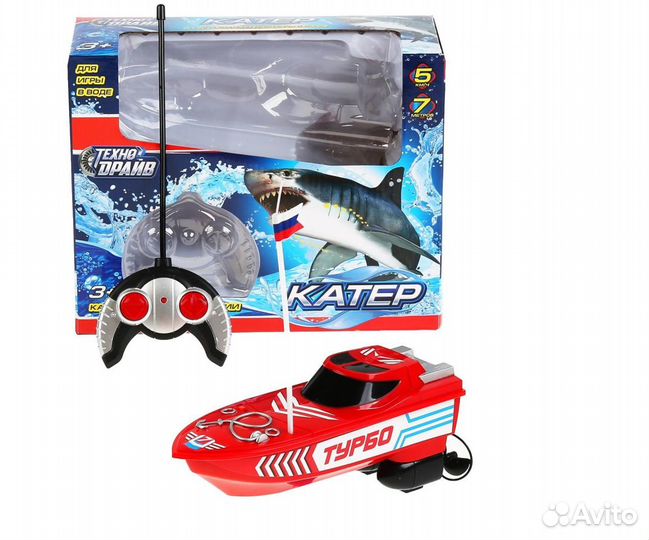 Катер на радиоуправлении красный 1103