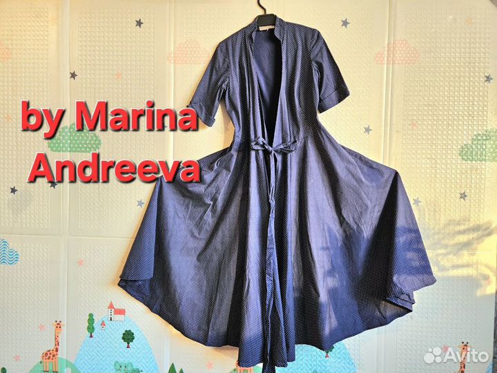 Платье женское в горошек запахом Марина Андреева