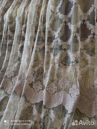 Тюль bera оригинал,сетка, лепка. дубай