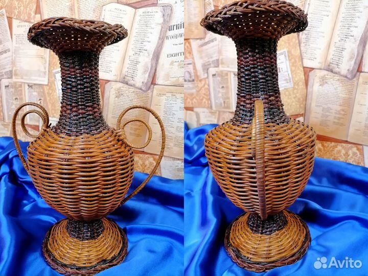 Ваза кувшин из ивового прута