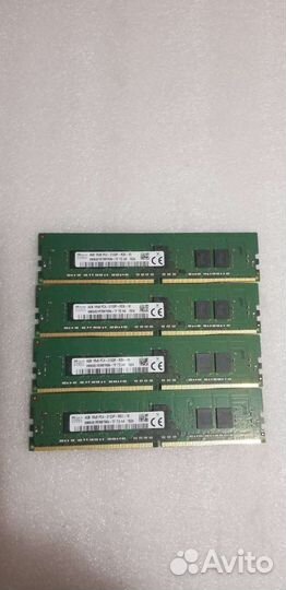 16гб DDR4 4 по 4 серверная