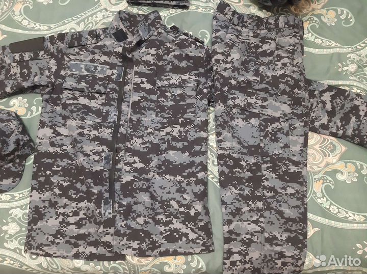 Костюм летний камуфлированный синей расцветки 