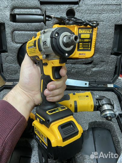 Набор DeWalt аккумляторный гайковерт и ушм