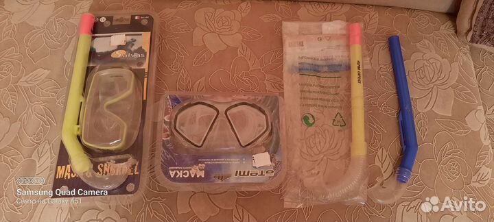 Новые шапочки, очки, ласты, маска, трубка плавания