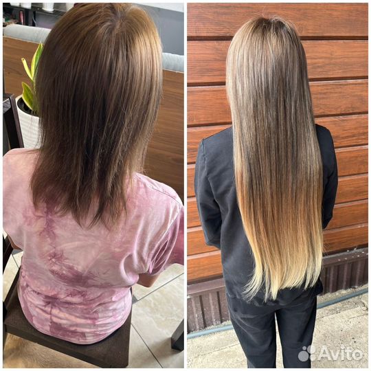 Наращивание натуральных волос