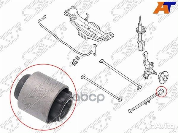 Сайлентблок задней продольной тяги mazda 323/FA