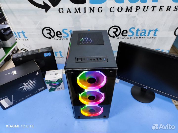Игровой пк (Intel Core I3-10100/16ddr4/RX570 8gb)